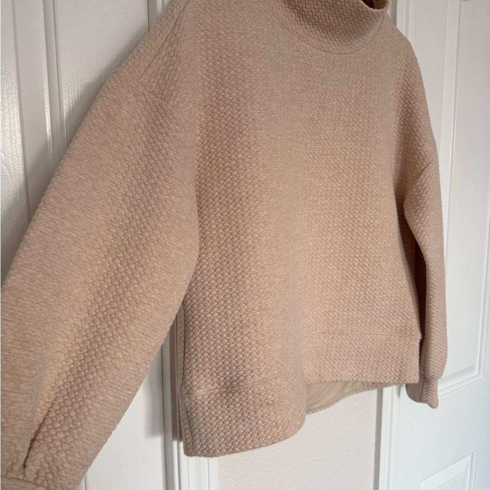 CALIA by Carrie Underwood Textured Cream Turtleneck Sweater